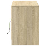 TV Cabinet with LED Sonoma Oak 100x34x50 cm Engineered Wood 852189