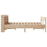 Bed Frame without Mattress 135x190 cm Solid Wood Pine 3306942