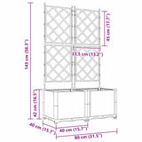 Garden Planter 2 pcs LiGht Grey 80 x 40 x 143 cm PP 42002884