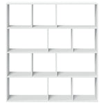 Book Cabinet White 132x29x141.5 cm Engineered Wood 3310307