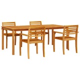 Garden Dining Set 7 pcs Brown Solid Acacia Wood 3375667