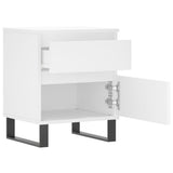 Bedside Cabinet White 40x35x50 cm Engineered Wood 830684