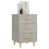 Bedside Cabinet Concrete Grey 40x40x66 cm Engineered Wood 812082