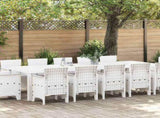 Garden Dining Set 13 pcs White and Light grey 3378624