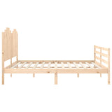 Bed Frame without Mattress 200x200 cm Solid Wood 3194201