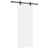 Sliding Door ORKDAL 86 x 211 cm Engineered Wood White and Black 3450194
