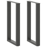 Bar Table Legs U-Shaped 2 pcs Anthracite 40x cm Steel 4013218