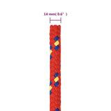 Boat Rope Red 14 mm 100 m Polypropylene 152411