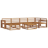 Outdoor Sofa Set 7 pcs Natural Solid Acacia Wood 3367862