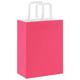 Paper Bags 250 pcs with Handles Pink 21x11x28 cm 4101895
