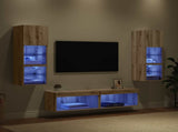 TV Wall Unit Wall-mounted 6 pcs Artisan Oak Engineered Wood 3402930