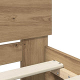 Bed Frame Artisan Oak 200 x 200 cm Engineered Wood 3403602