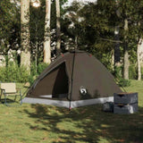 ZNTS Camping Tent Dome 4-Person Brown Waterproof 4009637