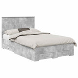 Bed Frame Concrete Grey 120 x 200 cm Engineered Wood 3409679