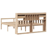 Bookcase Bed without Mattress 180x200 cm Super King Solid Wood Pine 3322061