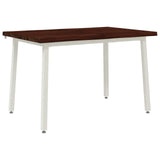90 x 55 x 75 cm Solid Acacia Wood Dark Brown and White 937468