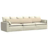 Sofa Pillows 2 pcs Cream 200 x 40 cm Fabric 42013875