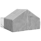 Outdoor Dog Kennel with Run 3x3x1,9 m Galvanised Steel 3329240