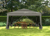 3 x 3 Pop Up Gazebo, Double-roof Garden Tent with Netting and Carry Bag, Party Event Shelter for T3398P314749
