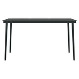 Garden Dining Set Black Powder-coated steel, glass, plastic 3099277
