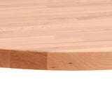 Table Top 90x2.5 cm Round Solid Wood Beech 355940