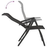 Folding Garden Chairs 8 pcs Black Coffee Poly Rattan 3270612