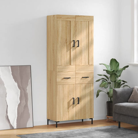 Highboard Sonoma Oak 69.5x34x180 cm Engineered Wood 3199876