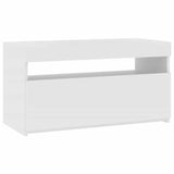 TV Cabinet with LED Lights White 75x35x40 cm 804391