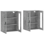 Wall Mounted Cabinets 2 pcs Concrete Grey Engineered Wood 3197957