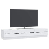 TV Cabinet with Drawer White 147 x 34.5 x 27 cm Engineered Wood 895395