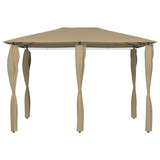 Gazebo with Post Covers 3x4x2.6 m Taupe 160 g/m 313612