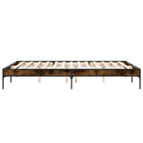 Bed Frame without Mattress Smoked Oak 140x200 cm 845018
