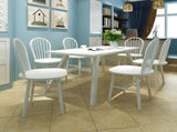 Dining Chairs 6 pcs White Solid Rubber Wood 272090