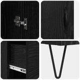 Highboard Black Oak 69.5 x 34 x 90 cm Engineered Wood 3402711