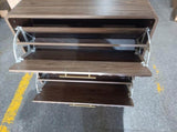 80cm Walnut Shoe Cabinet, Mid-Century Modern Freestanding Shoe Cabinet, Freestanding Organizer with W6296P537617