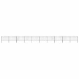 Garden Fence Steel Sturdy Rectangular Modern 277620