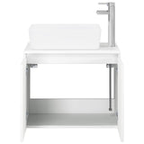 Bathroom Furniture Set High Gloss White Engineered Wood 3404334