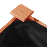 Wheeled Planter with Liner Brown 118x59x80 cm Solid Wood Fir 3157827