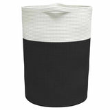 Storage Basket Black and White 49x65 cm Cotton 358495