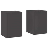 Plant Stand 2 pcs Black 24 x 24 x 35 cm Steel 865806