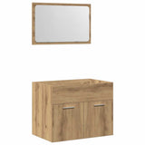 2 Piece Bathroom Furniture Set Artisan Oak Engineered Wood 862040
