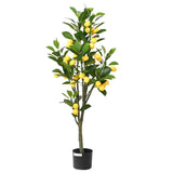 Artificial Lemon Tree 136 Leaves 120 cm Green 4103589