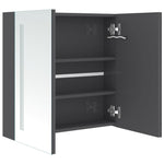 ZNTS LED Bathroom Mirror Cabinet Shining Grey 62x14x60 cm 326521