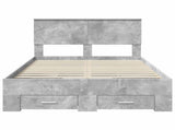 Bed Frame Concrete Grey 120 x 190 cm Engineered Wood 3410925