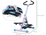 Stepper w/ Handle Hand Grip Workout Fitness Machine For Fitness Aerobic Exercise Home Gym White T3398P349147