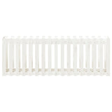 Garden Raised Bed with Fence Design White 200x50x70 cm Solid Wood Pine 832513