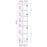 Bathroom Cabinet with Open Shelf HOORN Grey Sonoma 897261