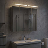 Bathroom Mirror Cabinet Grey Sonoma 80 x 14.5 x 70 cm 889116