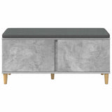 Hall Bench with Cushion Concrete Grey 100 x 38 x 46 cm 891539