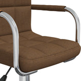 Swivel Office Chair Brown Fabric 334732